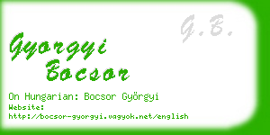 gyorgyi bocsor business card