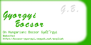 gyorgyi bocsor business card